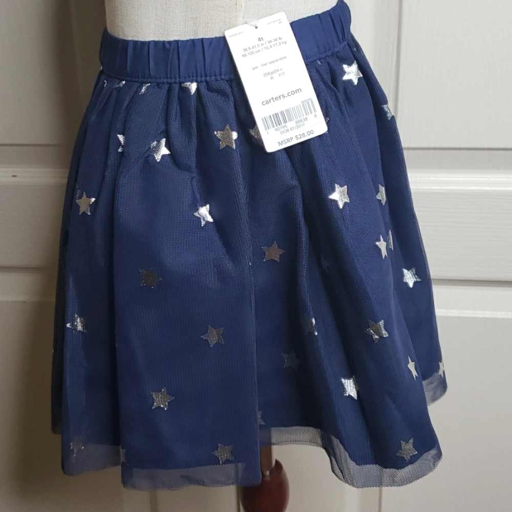 NWT CARTER'S TULLY STAR SKIRT SIZE 4T